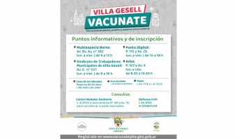 CONTINA LA CAMPAA DE INSCRIPCIN GRATUITA AL PLAN DE VACUNACIN CONTRA EL COVID-19